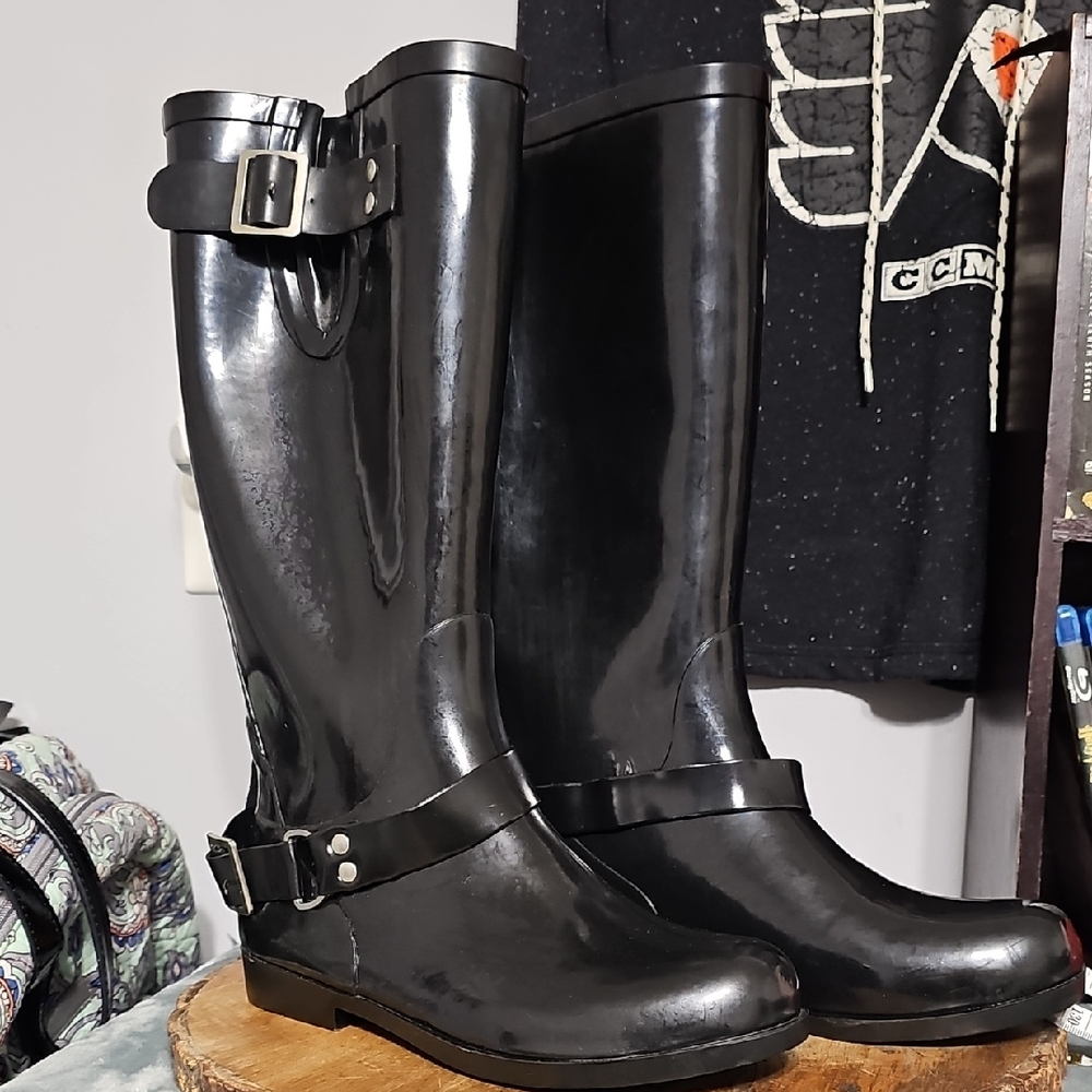 Capelli of New York Black Women's Rain Boots